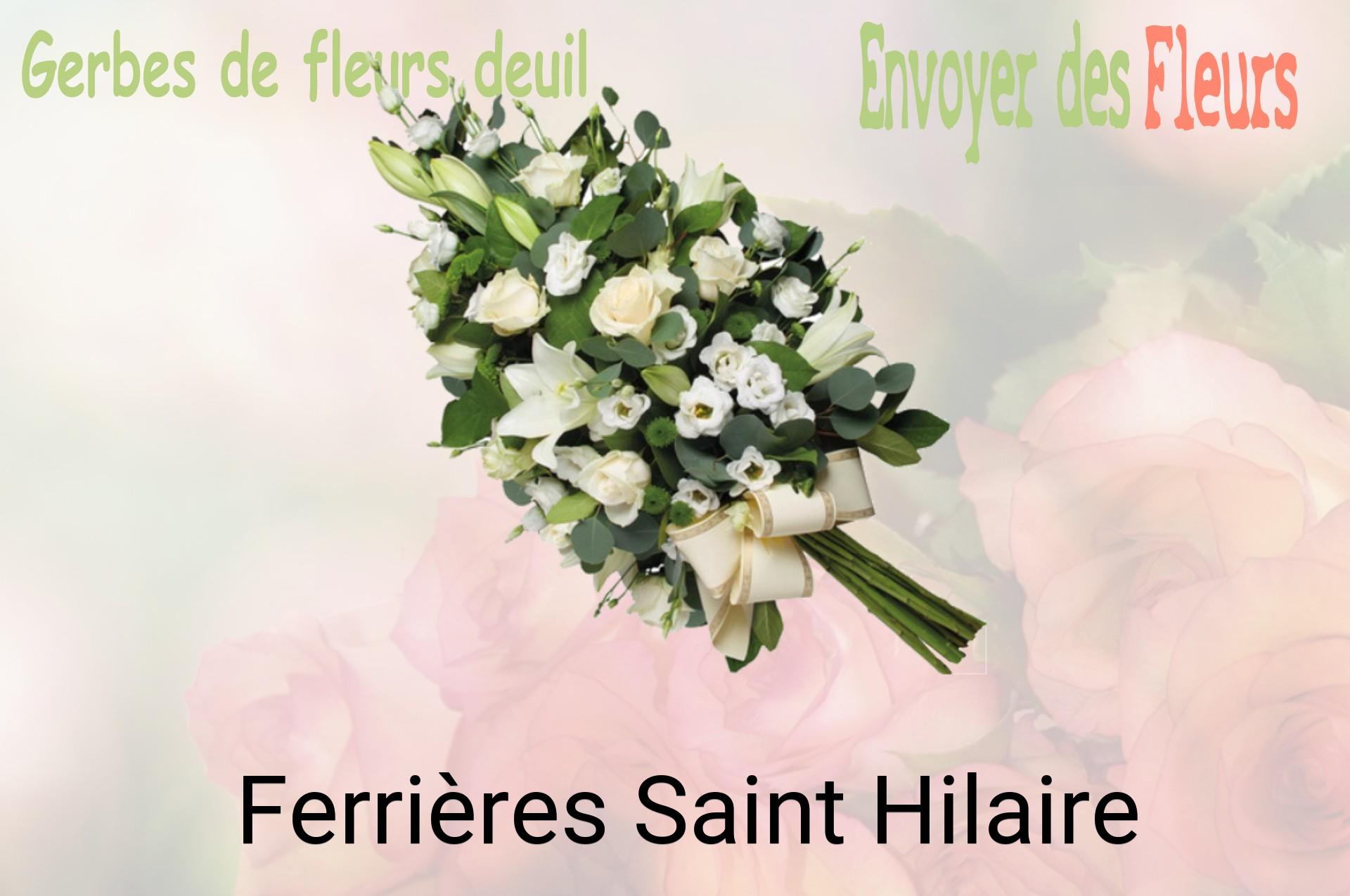 Gerbe de fleurs de deuil livrée à Ferrières-Saint-Hilaire